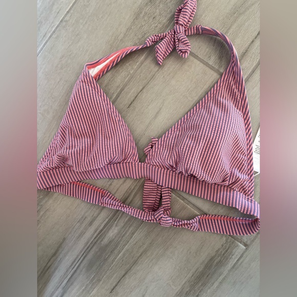 Salt Life Pink & Blue Triangle Striped Bikini Top size Large - Picture 9 of 13